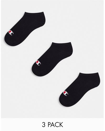 Champion 3 Pack Ankle Socks - Black