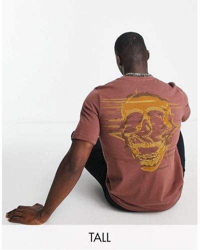 Bolongaro Trevor Tall - T-shirt Met Doodshoofd - Bruin
