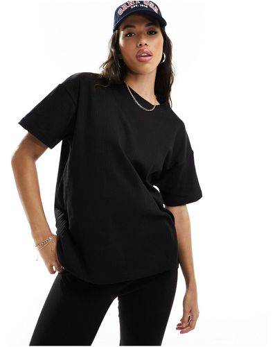 In The Style T-shirt And Flare Trouser Set - Black