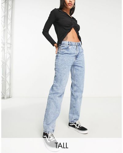 Pimkie Tall - Mom Jeans Met Hoge Taille - Blauw