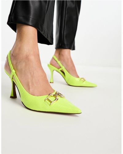 ASOS Stockholm Snaffle Detail Mid Shoes - Yellow