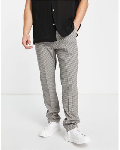 River Island Slim Smart Pants With Elasticated Waist - Grey