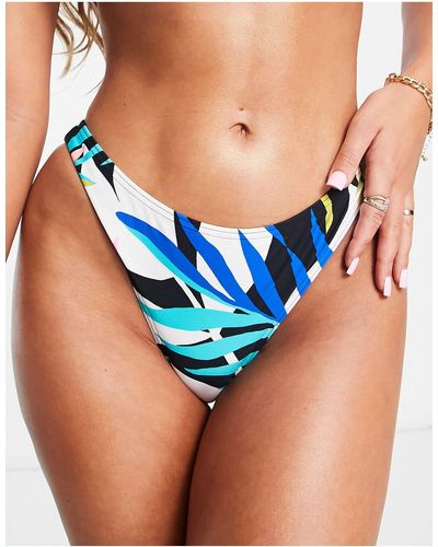 Figleaves Slip bikini a fiori - Blu