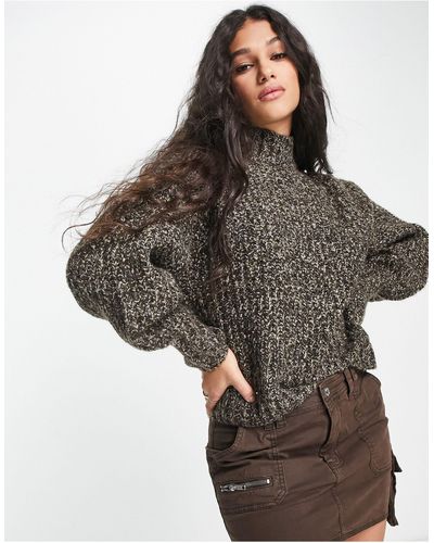 Monki Knitted Sweater - Brown