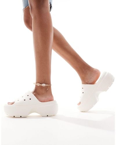 Crocs™ Stomp Sliders - White