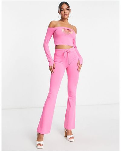 AsYou Jersey Flare Co-ord - Pink