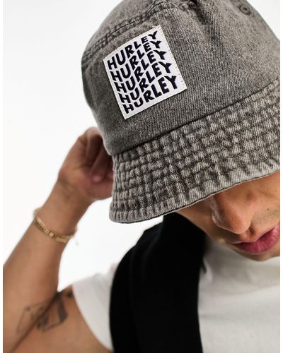 Hurley Bucket Hat Met Golvend Logo - Zwart
