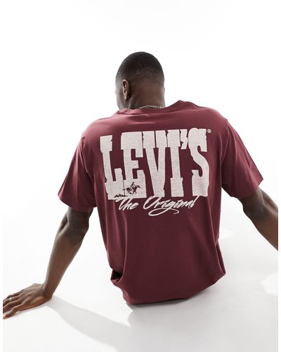 Levi's T-shirt With Back Print - Red