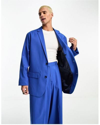 ASOS Oversized Suit Jacket - Blue