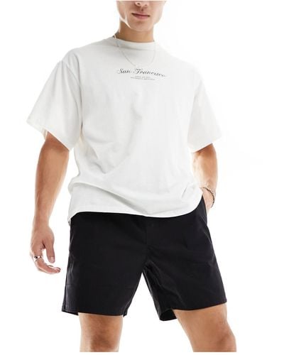 Weekday Olsen Regular Fit Shorts - White
