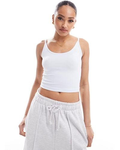 The North Face Simple Dome Logo Cropped Tank Top - White