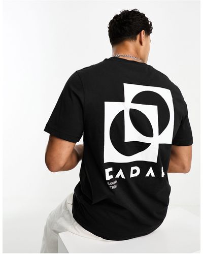 Farah Heads - T-shirt Met Print Op - Zwart