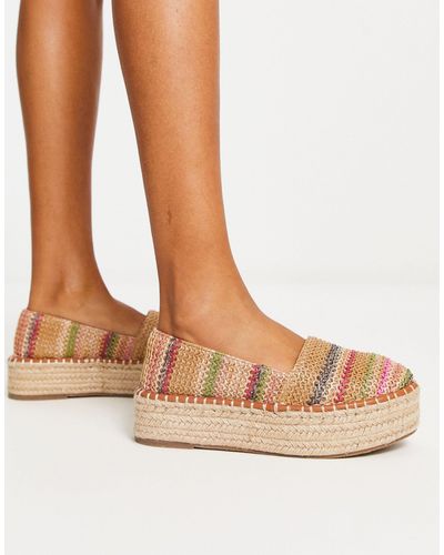 ASOS Journal Flatform Espadrilles - Brown