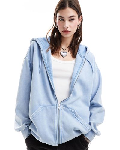 Monki Oversized Hoodie - Blue