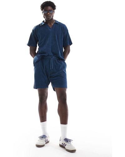 New Look Towelling Shorts - Blue