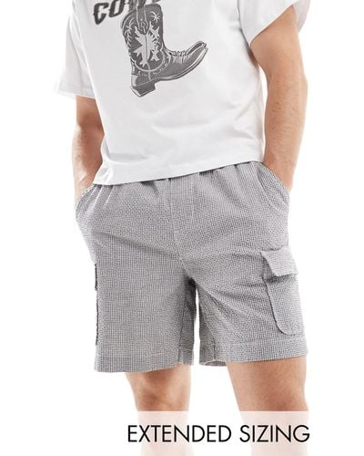 ASOS – weite cargo-shorts - Grau