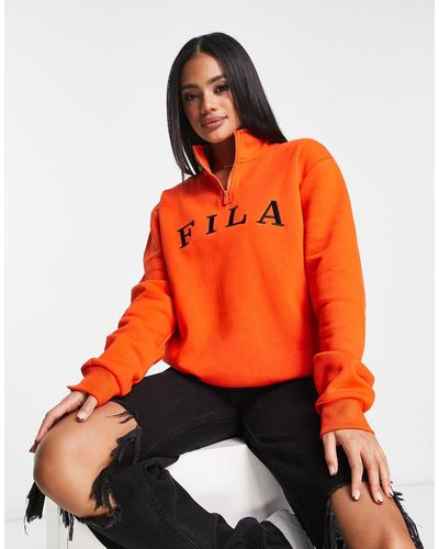 Fila – college-oberteil aus fleece - Orange