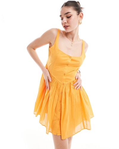 ASOS Voile Picnic Mini Sundress - Orange