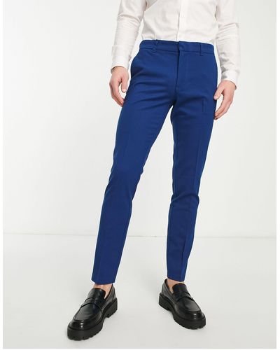 New Look Skinny Suit Pants - Blue