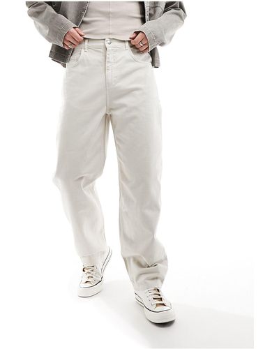 Reclaimed (vintage) Inspired - '90 - jeans larghi color écru - Bianco