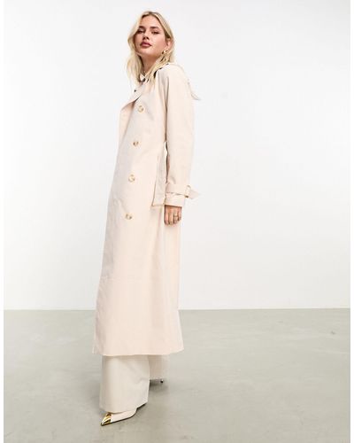 EVER NEW Belted Maxi Trench Maxi Coat - Natural