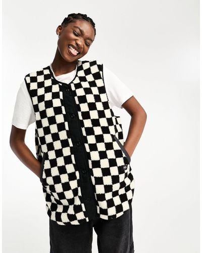 Vans Reversible Checkerboard Print Vest - White