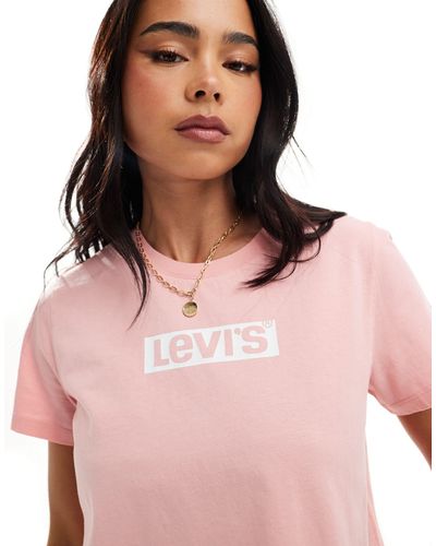 Levi's – jordie – kurz geschnittenes t-shirt - Pink