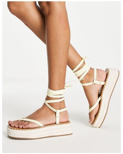 ASOS Joanna Flatform Espadrilles - Yellow