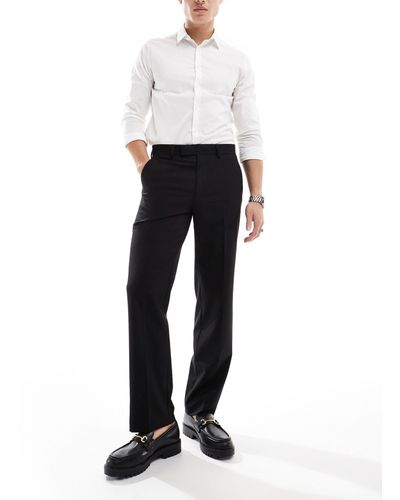 ASOS Straight Tuxedo Suit Trousers - Grey