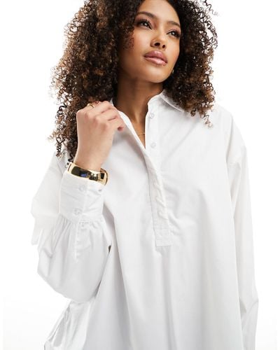 French Connection Arber Shirt With Sleeve Detail - White