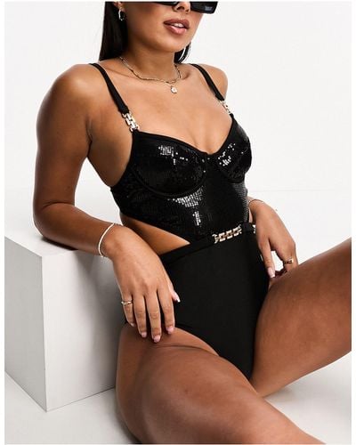 Ann Summers Hold me tight - maillot 1 pièce - Noir