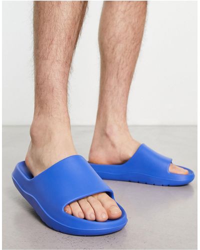 ASOS Slippers Met Dikke Zool - Blauw