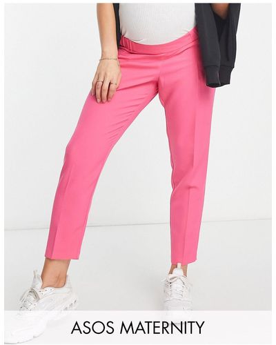 ASOS Asos Design Maternity Smart Tapered Trouser - Pink