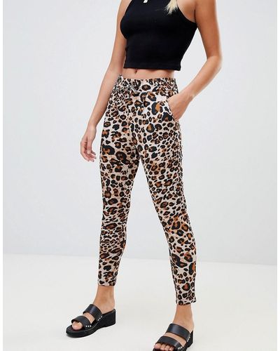 ONLY Poptrash - Pantalon à imprimé léopard - Marron