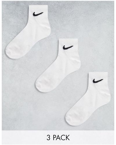 Nike Set Van 3 Paar Uniseks Enkelsokken - Wit