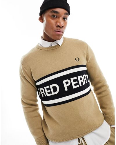 Fred Perry Large Logo Sweater - Black