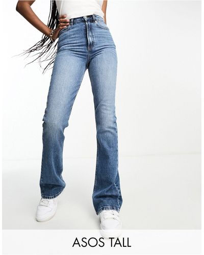 ASOS Asos Design Tall Flared Jeans - Blue