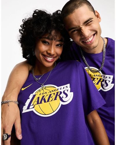 Nike Basketball Nba La Lakers Unisex Team Logo Graphic T-shirt - Purple