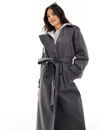ASOS Trench-coat long - anthracite - Gris