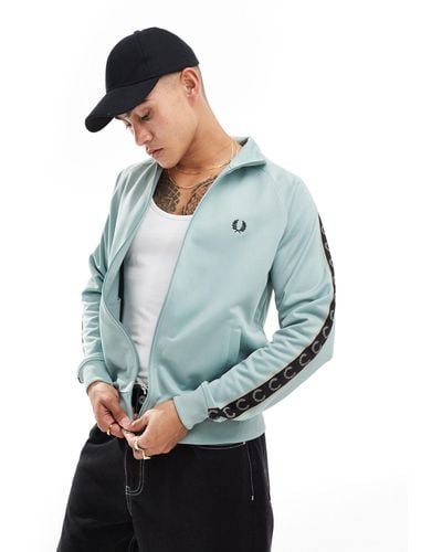 Fred Perry Contrast Tape Track Jacket - Blue