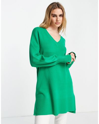 Y.A.S Pullover verde taglio lungo - Rosa