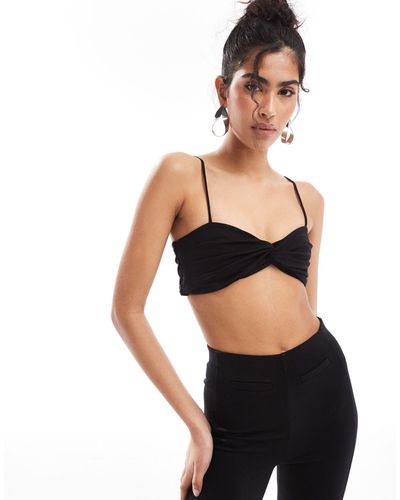 & Other Stories Bralette Top With Twist Front - Black