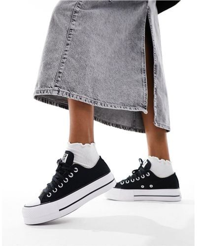 Converse Chuck Taylor All Star Platform Canvas Sneakers - Grey