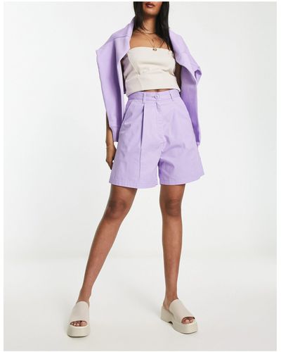 Monki Tailored Shorts - Purple