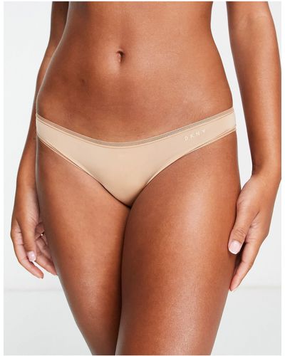 DKNY Intimates litewear - slip brillantinati a vita bassa - Marrone