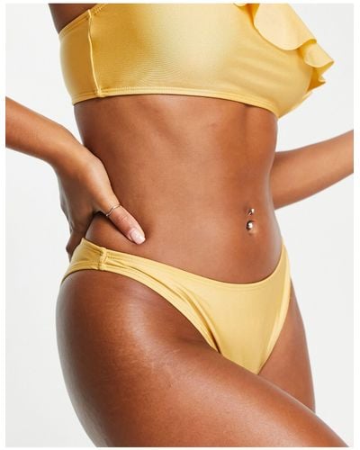NA-KD High Cut Bikini Bottom - Metallic