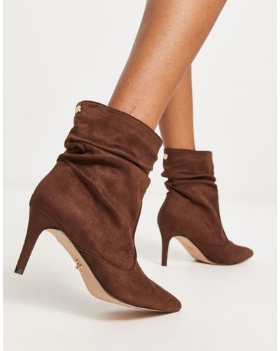 Lipsy Slouch Ankle Boot - Brown