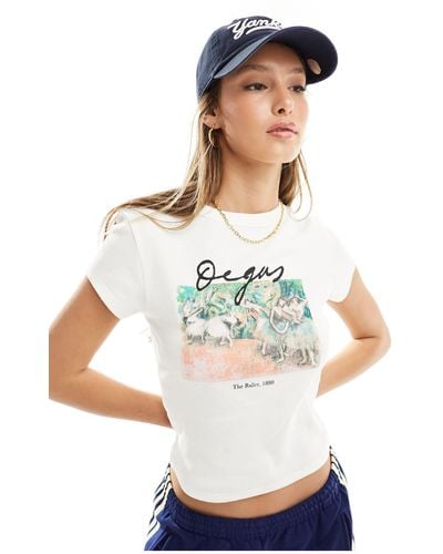 ASOS Baby Tee With Ballet Degas Licence With Graphic - White
