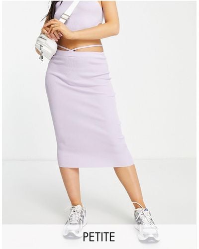 Missguided Co-ord Midaxi Skirt With Cut-outs - Purple
