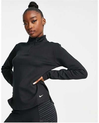 Nike One Warm Half Zip Top - Black